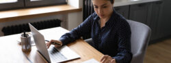 Bookkeeping.,Busy,Millennial,Indian,Woman,Professional,Accountant,Preparing,Annual,Financial