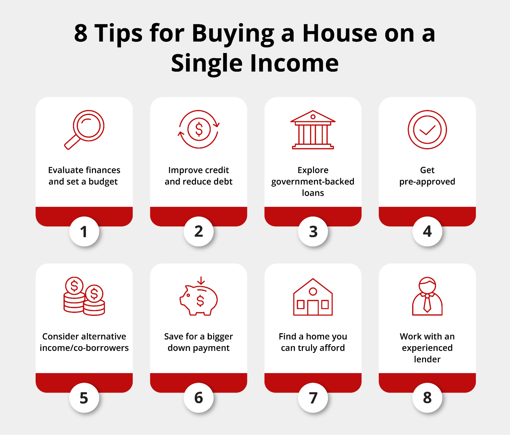 8 Tips for Buying a House on a Single Income.